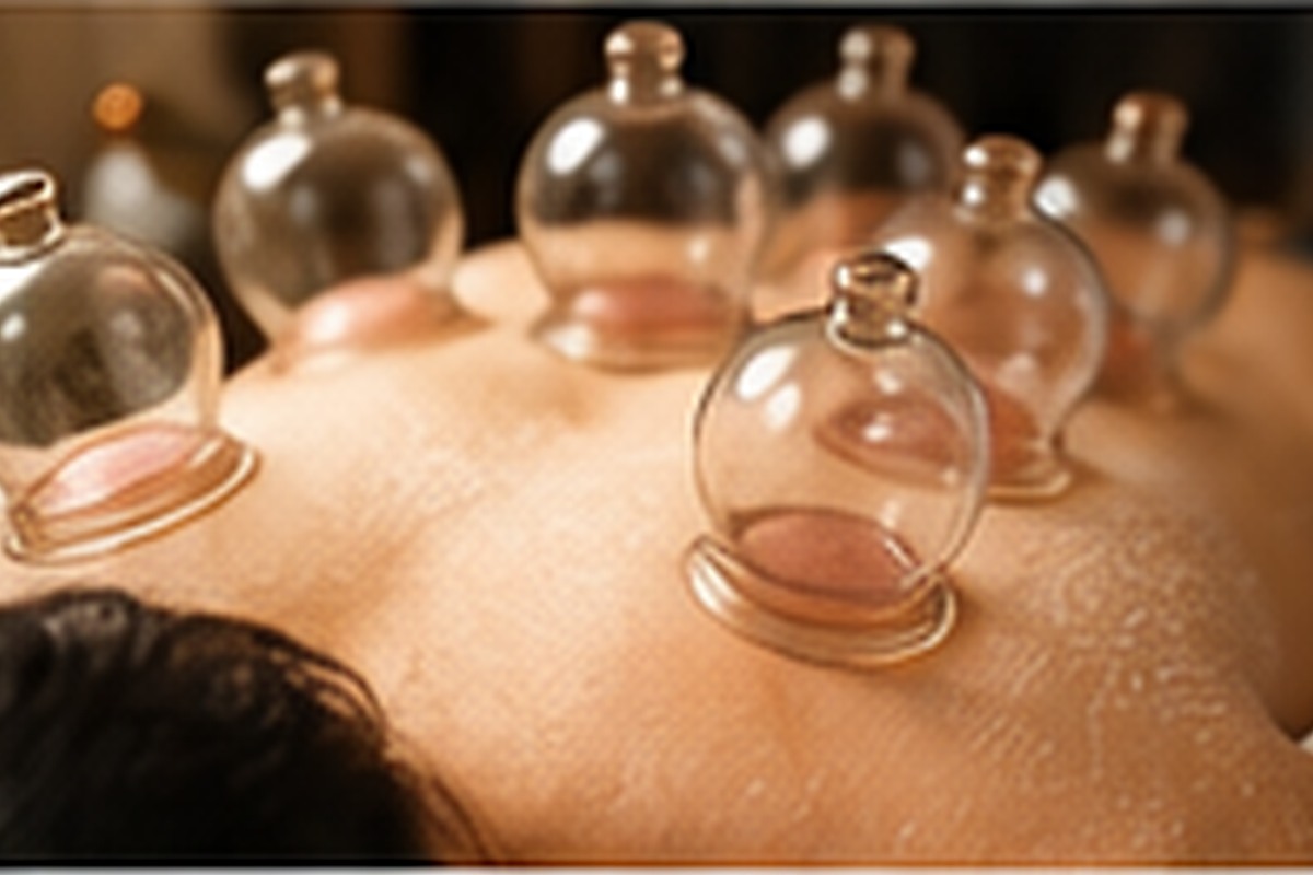 Illustrative cupping and wellness therapy